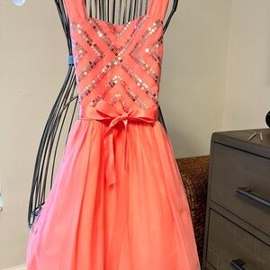 Coral Sequin Dress